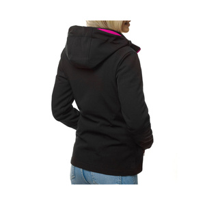 Haute qualité femmes Softshell veste imperméable coupe-vent automne extérieur teint Rivet à capuche coupe régulière - Product Image 4