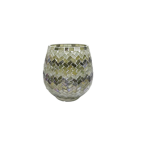 Best Selling Glass Mosaic Design Glass Chimney Candle Holder Multiple Color Antique Finishing <b>Hurricane</b> Candle Lamp - Product Image 1