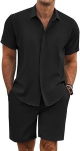 Vente en gros 2025 costume décontracté costume de plage à séchage rapide pour hommes chemise à fleurs à manches courtes pour hommes short de plage ensemble deux pièces - Product Image 6