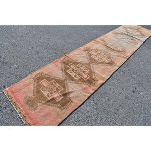 Alfombra turca de lana hecha a mano marrón Vintage grande 27X128 pies patrón abstracto Rectangular para sala de estar decoración de área grande hecha a mano - Product Image 2