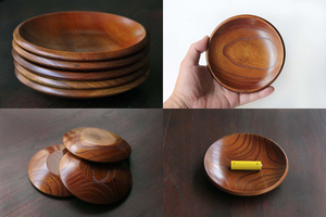 Assiette en bois fabriquée à la main en bois durable pour des expériences culinaires élégantes et écologiques par l'artisanat en croissant - Product Image 3