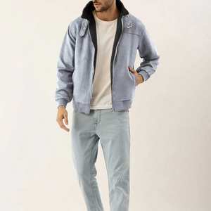 Veste en daim de chèvre de style de luxe High Street pour hommes vente flash de quantité minimale de commande personnalisée veste en cuir de daim de conception appropriée d'usine pour hommes - Product Image 4