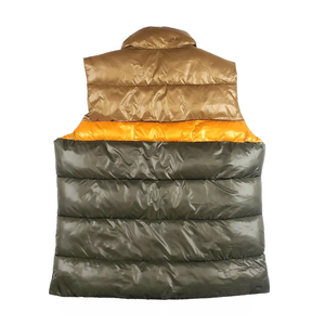 Men Genuine Leather Gilet Winter <b>Hip</b> Hop Outer Wear Turtleneck Warm Cotton Lined OEM Wholesale - Product Image 2