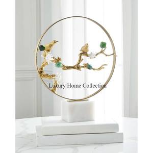 Objeto de mesa de forma redonda de Metal recién llegado con Base de mármol, estatua de diseño moderno de aspecto elegante de diseñador hecho a mano de La India - Product Image 1