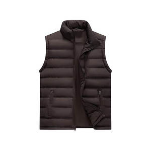 Veste d'hiver décontractée à capuche sans manches Veste pour hommes épaissie chaude personnalisée gilet à bulles avec poches - Product Image 2