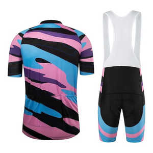 Vêtements de sport en gros meilleur prix vêtements de cyclisme ensemble de maillots respirant séchage rapide 100% polyester unisexe cuissard collants - Product Image 2