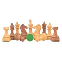 Pièces d'échecs en bois naturel personnalisables Moghul Art, emballage avec logo personnalisé - Outil de divertissement et d'apprentissage familial de haute qualité