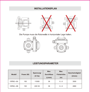 15 pg-6a 110v इलेक्ट्रिक वाटर बूस्टर टाइमर घरेलू गर्म और ठंडे पानी के प्रसार के लिए पंप प्रसारित - Product Image 6