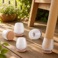 Protections de pieds de meubles en silicone, patins en feutre anti-rayures, embouts antidérapants pour chaises, pour balcon, terrasse, pont