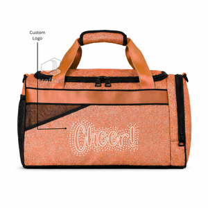 Custom <b>Glitter</b> PU Rhinestone Weekender Cheerleading Duffel <b>Bag</b> Sparkly Dance Practice And Sports Large Capacity Team <b>Bag</b> - Product Image 4