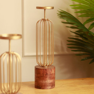 Meilleurs prix pour support de bougie de table en métal antique pour la décoration intérieure et les cadeaux directement d'Inde - Product Image 2