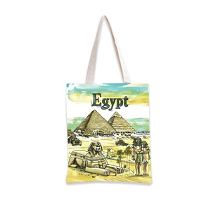 Bolsa de Lona para Mujer, Diseño Vintage con Estampado de Edificios Urbanos, Gran Capacidad, Personalizable - Product Image 6