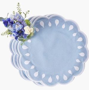 Napperons brodés pratiques et durables en lin fabriqués avec une qualité supérieure assurant une protection durable de la table à manger - Product Image 4