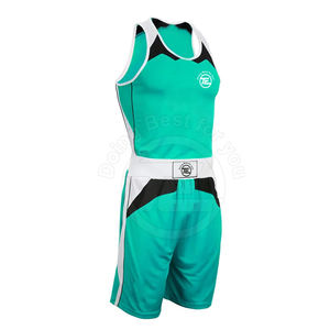 Uniformes de boxe sans manches légers fabrication uniforme de boxe pour hommes à vendre robe de boxe unisexe avec logo personnalisé - Product Image 1