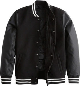 Veste universitaire décontractée de grande taille pour hommes, veste de baseball pour hommes - Product Image 4