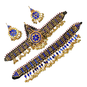 Latest Fashion Customized Multi-Color Afghan Jewelry Sets High Quality Handmade Earrings <b>Headpiece</b> <b>Tikka</b> Fashion Jewelry Women - Product Image 1