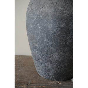 Jarrón de Terracota Mediano H60xb33.5, Gris Rústico, 33 cm de Diámetro, Decoración de Mesa India para Sala de Estar - Product Image 3