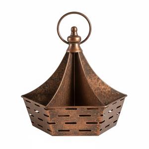 Porta Utensilios Giratorio de Metal de Cobre Antiguo de la Mejor Calidad, Organizador de Cubiertos de 3 Compartimentos con Asa para la Encimera de la Cocina - Product Image 5