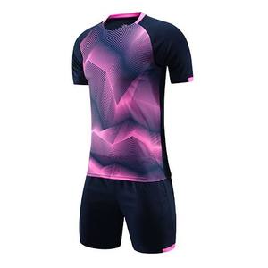 ชุดเสื้อเจอร์ซีย์ฟุตบอลเสื้อเจอร์ซีย์ฟุตบอลเสื้อฟุตบอลแขนสั้นผ้าโพลีเอสเตอร์ใส่สบายชุดเสื้อฟุตบอลเสื้อฟุตบอลเสื้อฟุตบอลแขนสั้นแบบกำหนดเอง100% - Product Image 5