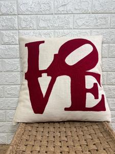 Housse de coussin carrée en coton 100% lavable, brodée à la main, personnalisable avec portrait, à pompons, noir et blanc, style bohème, pour canapé et lit, décoration intérieure - Product Image 2
