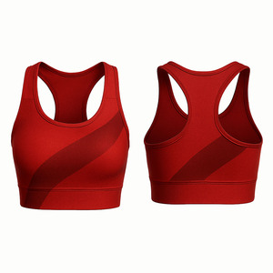 Soutien-gorge de sport simple et durable pour femme, en Spandex et Polyester respirant, avec logo frontal, maintien élevé, taille XS, élasticité moyenne - Product Image 3