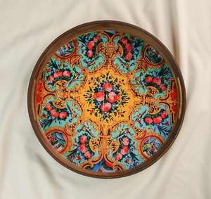 Bandeja impresa de esmalte Rectangular de madera moderna de diseño de precio al por mayor de fábrica para decoración del hogar con fabricación - Product Image 4