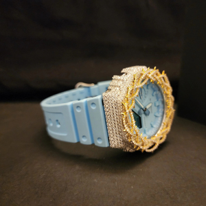 Iced out VVS Moissanite Diamond Watch con Hip Hop Watch Pass Luxury Totalmente automático Reloj con correa de goma para hombres - Product Image 1