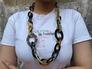 Tradebyd สร้อยคอเขาสัตว์ที่สง่างามเครื่องประดับทำด้วยมือธรรมชาติที่สมบูรณ์แบบสำหรับเป็นของขวัญและแฟชั่นในชีวิตประจำวัน - Product Image 4