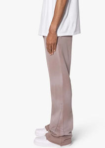 Pantalon de survêtement décontracté en molleton polyester/coton imperméable pour homme, 380 GSM, jambe droite, délavage délavé, coupe classique - Product Image 6