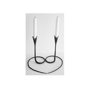 Bougeoir en métal avec revêtement en poudre pour maison et hôtel bougeoir en fer de couleur noire pour décoration de cuisine et de Table - Product Image 2