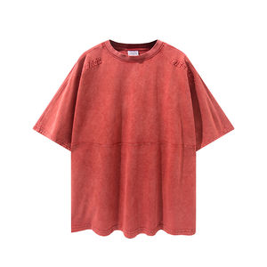 Ensemble T-shirt et short décontracté unisexe en coton 100% délavé, écologique, avec logo personnalisé, vêtements de sport, étiquette privée en relief 3D - Product Image 4