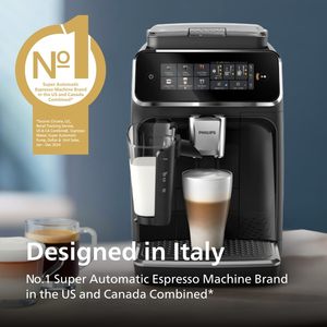 Machine à expresso entièrement automatique Philips série 3300 neuve avec système de mousseur de lait LatteGo et moulin intégré6 Hot - Product Image 3