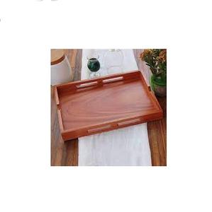 La más alta calidad profesional tallada a mano nuevo diseño mejor calidad bandeja de madera para servir comida con asas - Product Image 1