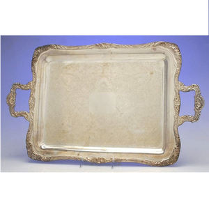 Vaisselle en aluminium pour hôtels et restaurants Plateau de service en métal au design gaufré pour la nourriture et le dessert pour les événements de mariage - Product Image 3