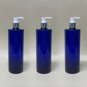 ขวดเครื่องสำอางพลาสติก PET ทรงกระบอกขนาด500มล. บรรจุภัณฑ์แบบกำหนดเองสีน้ำเงินเข้ม24มม. 48กรัม - Product Image 6