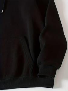 Casual Knit Polyester <b>Oversized</b> Women <b>Hoodie</b> High Quality Breathable Lined Spring Summer Autumn Drawstring Black Custom <b>Lounge</b> - Product Image 5