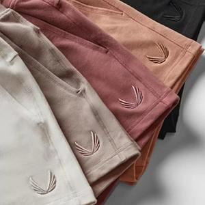 Short de sport d'été de marque pour hommes Pantalon de jogging en coton de taille moyenne Logo brodé pour la course à pied et le fitness solide - Product Image 5