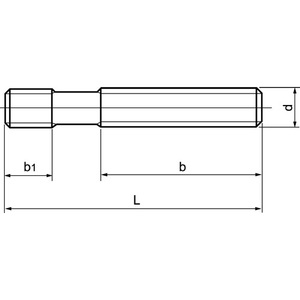 DIN 6379 M20x125 mm Tempered Stud Bolt 8.8 Grade Black Finish Black Oxide Surface Treatment - Product Image 3