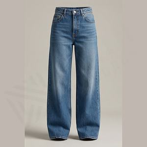 กางเกงยีนส์ผู้ชายทรงวินเทจ ล้างสีแบบวินเทจ ขากว้าง ทรงหลวม สไตล์อเมริกัน ลำลอง ทรงตรง กางเกงขายาวผู้ชาย สินค้ามาใหม่ สีสั่งทำได้ - Product Image 1