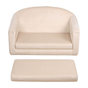 Canapé enfant rembourré, canapé pour tout-petit avec bois massif, canapé enfant en tissu velours, chaise pour tout-petit pour la salle à manger et l'école - Product Image 5