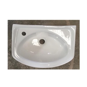 Direct Factory Supply 18x12 Ceramic Hand Wash Basin Com Pedestal para Banheiro de Fabricação Indiana