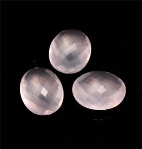 Quartz Rose naturel de qualité de luxe à facettes forme ovale calibré rose prêt à l'achat pour la fabrication de bijoux pierre en vrac haut de gamme - Product Image 2