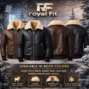 Men's Black Sheep Skin Genuine Leather Streetwear <b>Jacket</b> with Stand Collar Winter Bomber Zipper <b>Heated</b> Windproof Custom OEM - Product Image 5