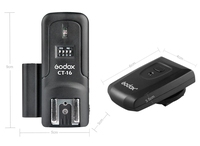 Disparador Godox, receptor de disparador de Flash inalámbrico de canales CT16 solo para Flash de estudio