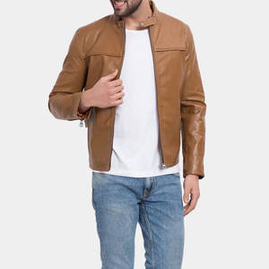 Veste en cuir pour homme de style motard, poids lourd, prix bas, nouvelle collection 2025, respirante, de bonne qualité, veste en cuir pour homme - Product Image 2