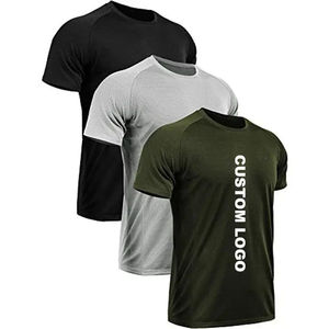 Men's Custom Dry High Quality <b>T</b>-<b>Shirts</b> Sport Moisture <b>Wicking</b> Regular Short Sleeve Gym Fitness Running Mesh Athletic Solid Woven - Product Image 6