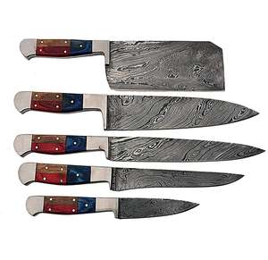 Ensemble de 5 couteaux de cuisine en acier damas à haute teneur en carbone - Product Image 3