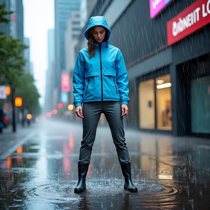 Chándal cortavientos para mujer, Chaqueta corta para lluvia al aire libre, conjuntos de pantalones Cargo, chándal cortavientos recortado para mujer - Product Image 3