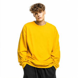 Sweat-shirts à épaules tombantes en molleton 500GSM pour hommes Sweat-shirt à col rond surdimensionné pour hommes Sweat-shirts de jogging de rue pour hommes - Product Image 4