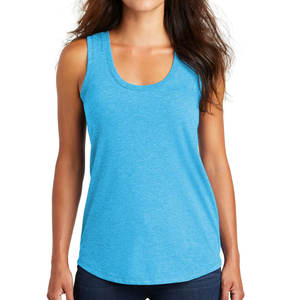 Womens Tri Blend Tank <b>Top</b> Turquoise Blue Frost <b>Vests</b> - Product Image 1